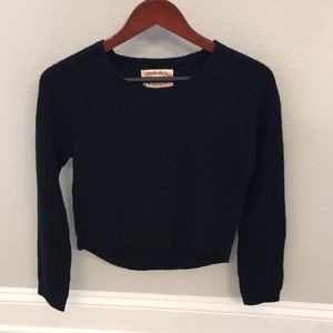 Long crop top sweater